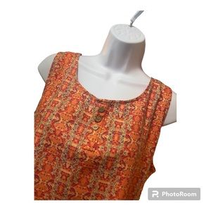 ANTHROPOLOGIE | LINEN BLEND by HESTER & ORCHARD NWT Coral Tank Size Small